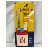 Emb.  L&M Cigarettes Thermometer w/Cigarette Pack, 5×12 
