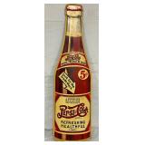 Pepsi-Cola Die-Cut Tin Bottle Sign, 8×30 Inches