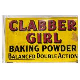 Emb. Clabber Girl Baking Powder Sign w/ Wood Back, 60in x 36in