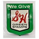 Emb. ‘We Give S&H Green Stamps’ Sign by Stout Sign Co., 35×43 