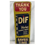 ‘DIF Washes Double Quick’ Door Tacker Sign, 3 x 8 1/2 