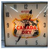 Canada Dry Advertising Clock, 15 inches