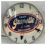 Grapette Soda Light-Up Clock, 15 inches