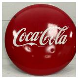 36in. Porc. Coca-Cola Button 