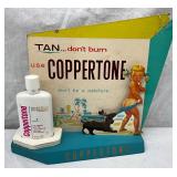 Coppertone Counter Display with Lotion Bottle, 11 x 10 Inches