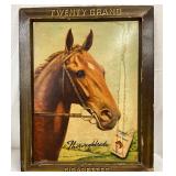  ‘Twenty Grand’ Cigarettes Sign Featuring Thoroughbred Horse, 25×31 
