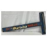 Emb. Merita Bread Metal Door Push Sign, 29in x 15in