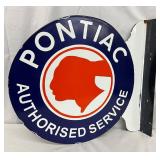 Pontiac Authorized Service DSP Flange Sign, 19 1/2 x 18 1/2