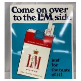 Emb.  L&M Cigarettes Metal Sign, 20 x 24 Inches