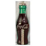  Coca-Cola Die Cut Bottle Thermometer, 5 x 17 Inches