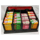 Chiclets Gum Advertising Display Rack with Product, 7 x 4 1/2 Inches