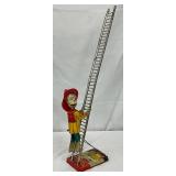Early Marx ‘Climbing Fireman’ Tin Litho Toy, No. I Co., 5in x 22in