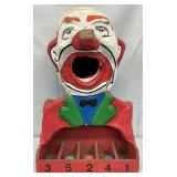 Early Paper Mache Clown Carnival Game Measuring 13in by 20in