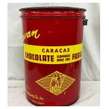 Early 60-Pound Caravan Caracas Chocolate Flavored Fudge Metal Can