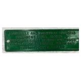 Emb. Louisville and Nashville Railroad Sign  19in x 6in