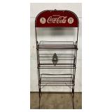 Coca-Cola Wire Rack With Advertising Sign, 18in x 47in