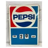 Pepsi Sign with Calendar Display, 10in x 13in