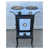 Early Porcelain Top Stove with Cast Iron Legs, 20in x 35in