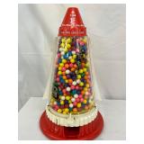 Ring Ding Space Ship Cone-Shaped Plastic Gumball Machine, 10in x 16in