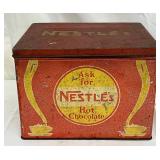 Nestlé’s Hot Chocolate Advertising Tin Box, 9×7 