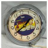 Hires Clock with Chrome Frame, 7in