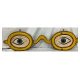 Metal Glasses Trade Sign 37in x 10in