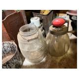 CHURNS AND GLASS JARS