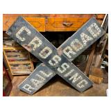 48IN.  RR CROSSING SIGN W/ CAT EYES