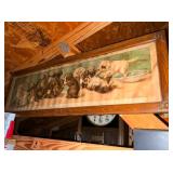 38X13 EARLY FRAMED PAPER AD.