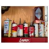 NUMERIOUS OIL CANS AND OILERS