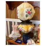 GLASS WARE PARLOR LAMPS