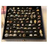 COLLECTION COSTUME JEWELRY RINGS