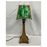 Stained Glass Parlor Lamp 21in tall