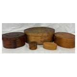 Early Wooden Cheese Boxes
