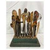 Early Wooden Spoon Holder