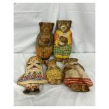 Early Printed Fabric Stuffed Dolls