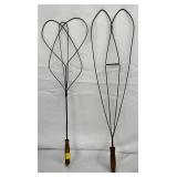 Wire Rug Beaters with Wooden Handles