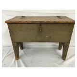 20 1/2×15 1/2 Wooden Chest with Hinged Lid