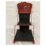 Red Painted Metal ‘Monibak Coffee Extracts’ Display Rack, 12 1/2″ x 22″