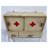 Wooden Hanging Cabinet with Sliding Doors and Drawers, 14×10″