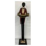 Black Americana Cast Iron Ashtray Statue 9×35