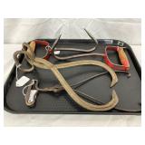 Metal Meat Hooks with Wood and Metal Handles