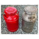Early Metal Milk Cans