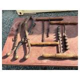 Vintage Hand Tools, Spurs, Chains, and Metalware