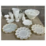 Milk Glass Tableware and Serving Pieces