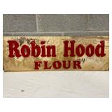 Robin Hood Flour Embossed Metal Sign, 35×12 Inches