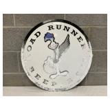 23″ Circular Metal “Road Runner Beer” Sign