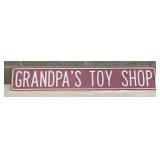 Grandpa’s Toy Shop’ Metal Sign, 36″