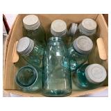 Vintage Mason Glass Jars with Zinc Lids Vintage Mason Glass Jars with Zinc Lids