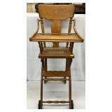 Wooden Kids High Chair with Folding Mechanism, 15in x 41in Wooden Kids High Chair with Folding Mechanism, 15in x 41in